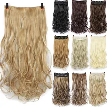 DIFEI 24 ''длинные вьющиеся женские волосы на заколках для наращивания, черные, коричневые, высокая температура, синтетические волосы