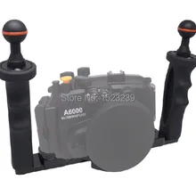 Mcoplus подводный лоток корпуса для GoPro действий Камера Держатель двойной захват погружения для Canon Nikon Sony Fujifilm Olympus и Panasonic