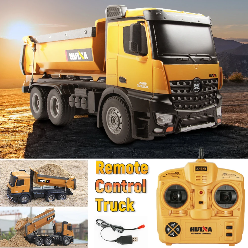 HUINA TOYS 1573 1577 1/14 10CH сплав RC самосвал вилочный погрузчик инженерный строительный кран автомобиль пульт дистанционного управления игрушка RTR