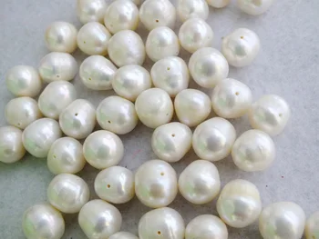 

100pcs/lot 11-12 MM With 0.8mm Hole AAA unthreaded Freshwater pearl Loose Pearls Beads For Jewelry Making DIY A-2538