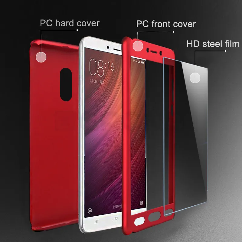 360 Full Cover Protection Case For Xiaomi Redmi 5 Plus 4A Note 4 4X Case Hard Cover With Glass For xiaomi redmi Note 5A Pro Case 360 Full Cover Protection Case For Xiaomi Redmi 5 Plus 4A Note 4 4X Case Hard Cover With Glass For xiaomi redmi Note 5A Pro Case