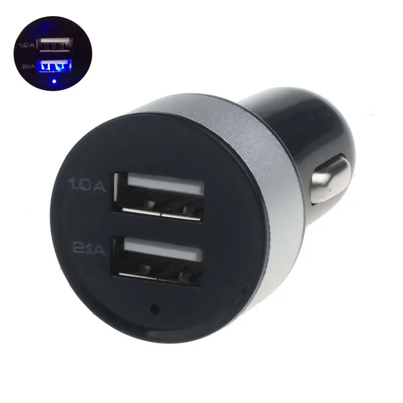 

Car charger usb quick charger 12V 24V To 5V LED 2 USB Charger Adapter For Universal for Samsung Xiaomi Huawei Cell phone GPS z75