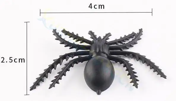 Пластиковый черный паук вечерние украшения на Хэллоуин, праздничные принадлежности, забавные игрушки, бар, дом с привидениями, комната для побега, видео реквизит