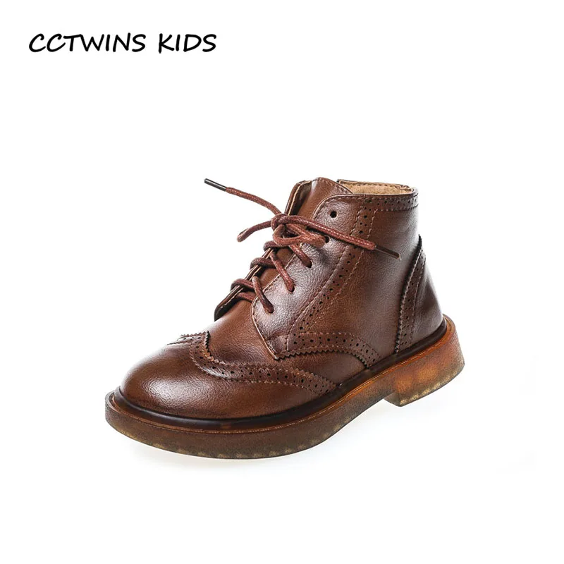 

CCTWINS KIDS 2018 Autumn Boy Brand Martin Boot Children Pu Leather Shoe Baby Girl Fashion Ankle Black Boot Toddler BM011