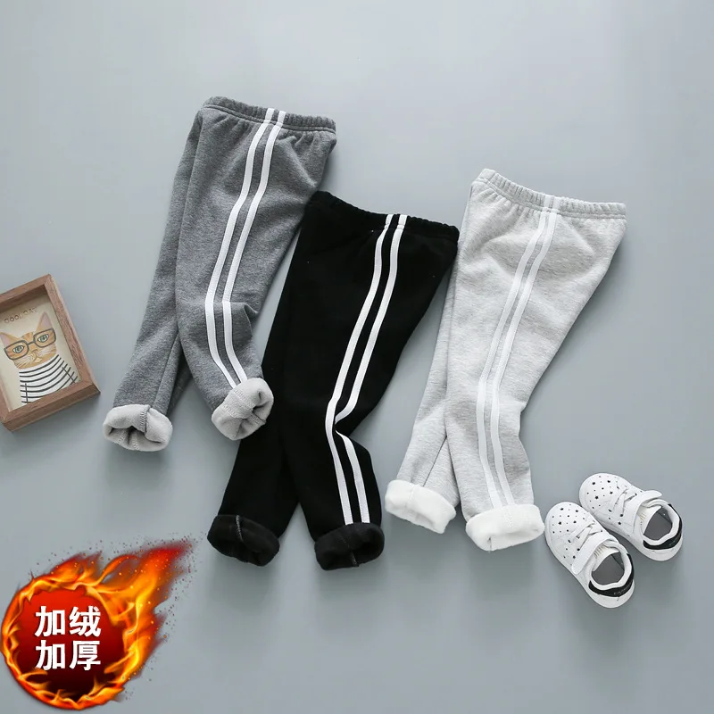 

Girls Leggings 2017 Winter New Baby Clothes for Girls Warm Thickening Cotton Sports Trousers Boys Pants for the Boy Girl