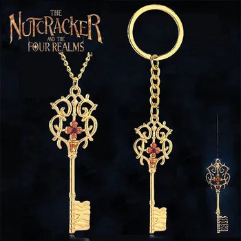 

The Nutcracker and The Four Realms Clara Necklace Mysterious Key Necklace Keyrings Cosplay Prop Jewelry Accessories Kids Gift