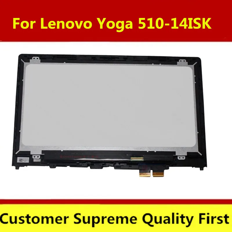 Для lenovo Yoga 510-14ISK 80S 1" FHD lcd кодирующий преобразователь сенсорного экрана в сборе панель