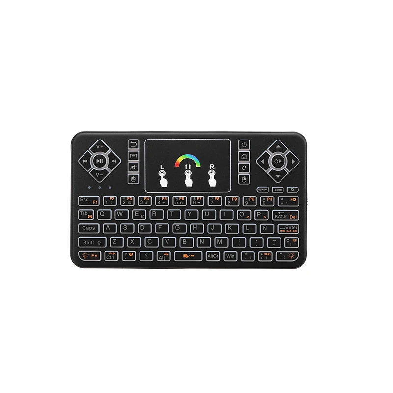 TZ Q9 2 4 ГГц Bluetooth V3.0 Беспроводная клавиатура с RGB подсветкой сенсорная панель для