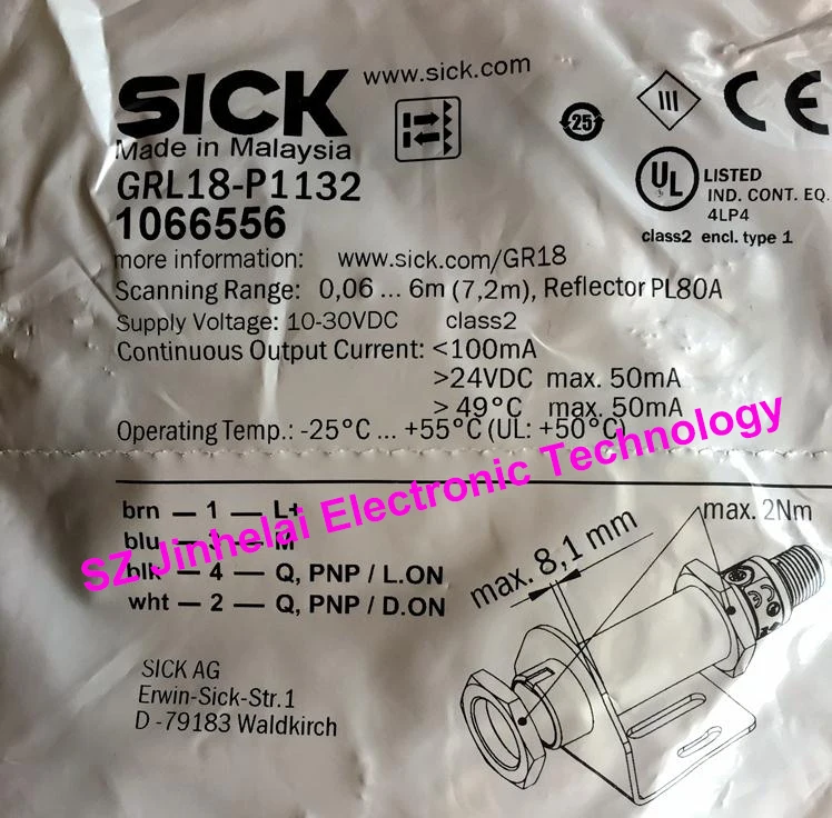 

GRL18-P1132 New original SICK Photoelectric switch