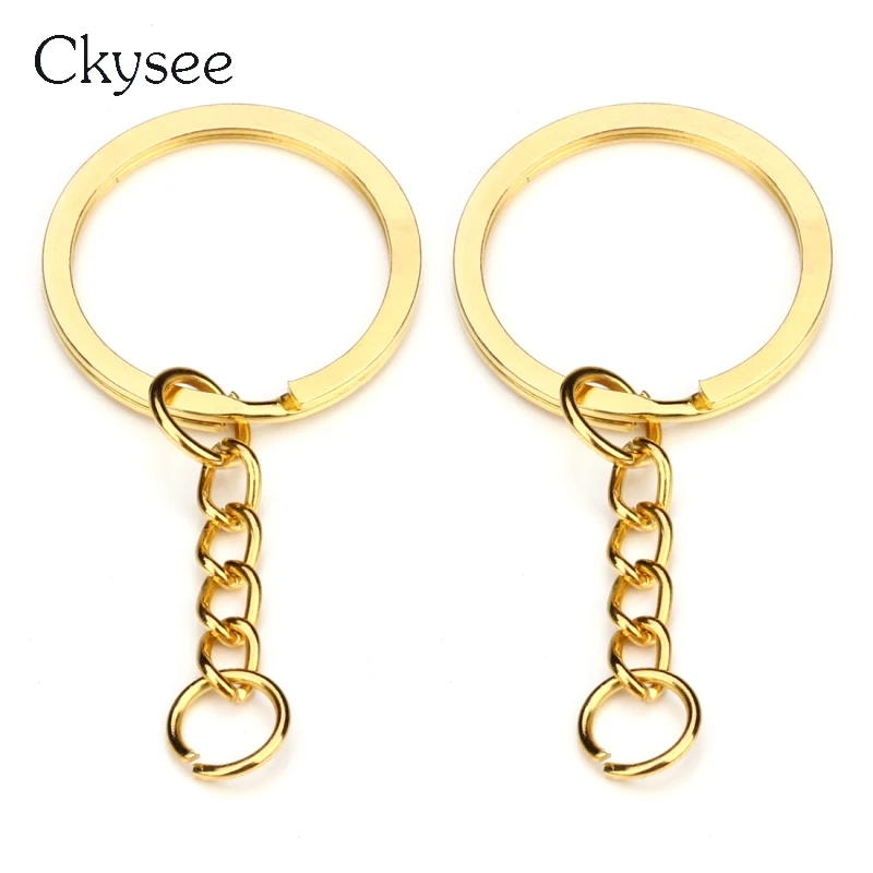 Wholesale 20pcs/lot Key Ring Key Chain Out Dia 28mm Long Round Split