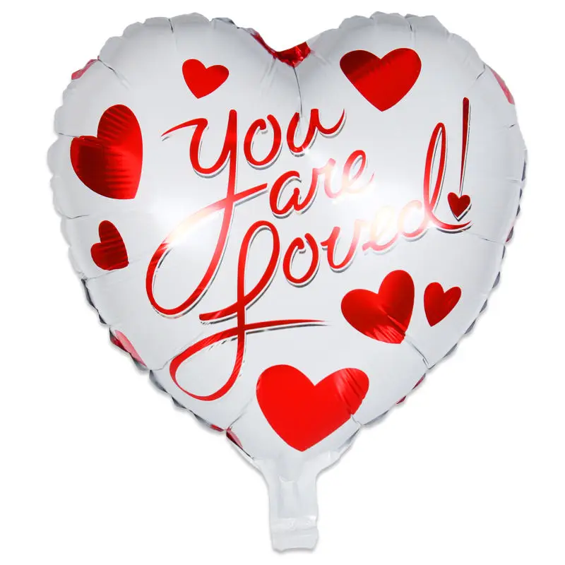 I love you фольгированные гелиевые шары на день рождения с буквами вечерние фольгированные алюминиевые красные сердечные шарики для свадебного украшения - Цвет: As Picture