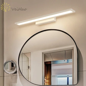 

VEIHAO Morden Anti-fog Waterproof Acrylic Mirror Light LED Bathroom Wall Lamp Brief Indoor Lighting Fixtures Sconce for Home Bed