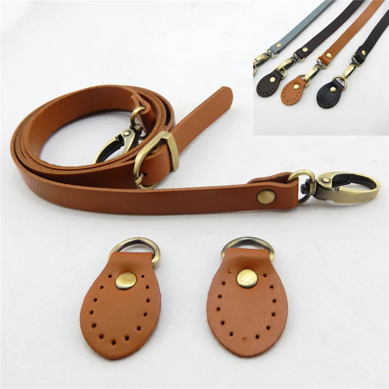 Genuine Leather Bags Strap Buckle Detachable Handles Replacement Shoulder Bag Accessories Adjustable Staps for Women 120cm