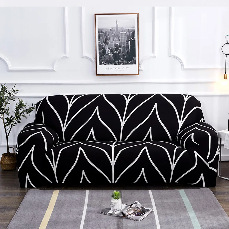 Black sofa cover