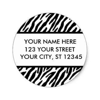 

3.8cm Zebra Pattern Address Labels