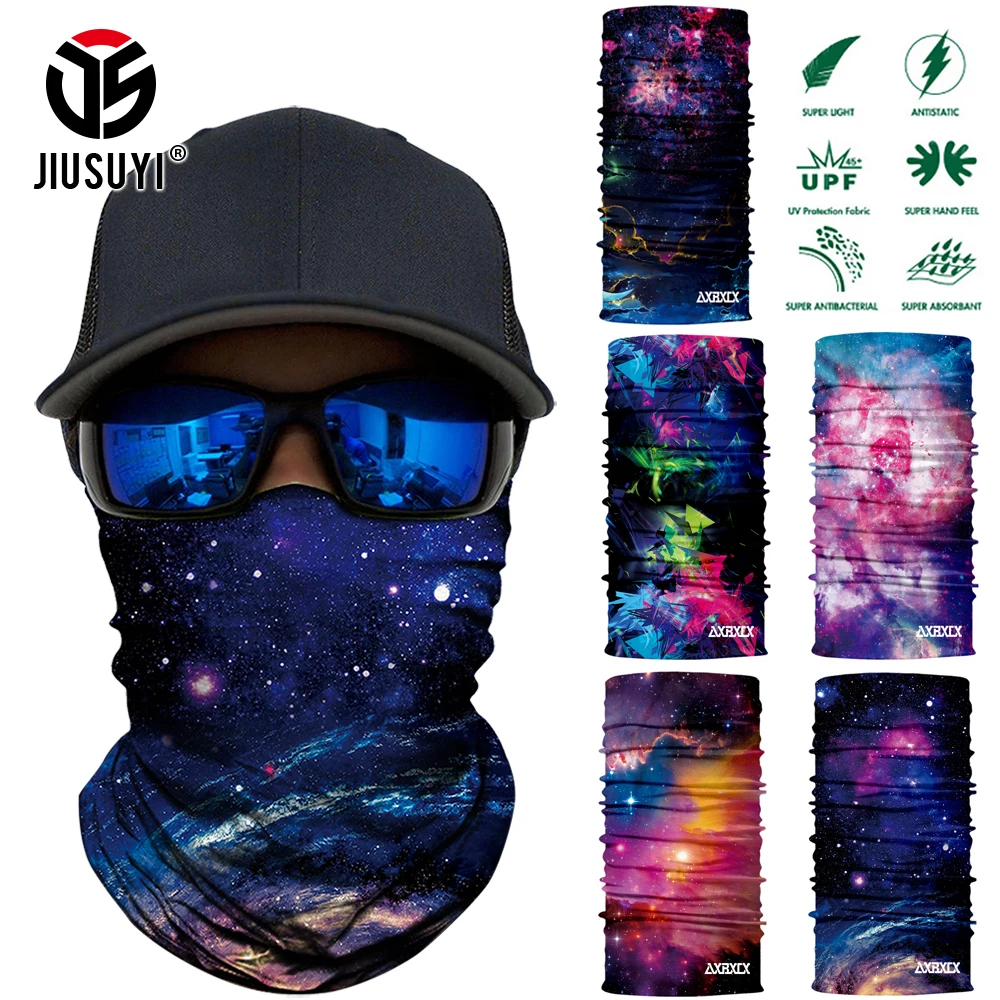 

3D Universe Galaxy Seamless Bandana Balaclava Magic Face Mask Ski Neck Scarf Shield Anti-UV Tube Sun Geometry Mask Quick Dry