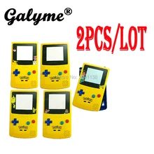 2 шт./лот Пластик limitd мультфильм издание DIY Верхний желтый сзади голубой цвет Fit Gameboy Цвет ремонт Корпус В виде ракушки Дело Мальчик Цвет