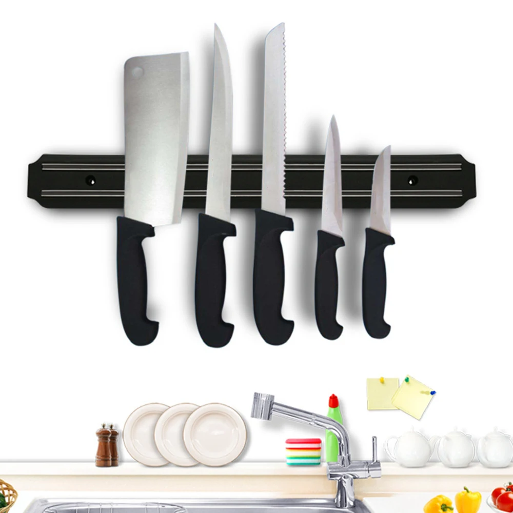 

Strong Magnetic Stainless Steel Wall Mounted Kitchen Knife Magnet Bar Holder Display Rack Strip magnetic tool bar