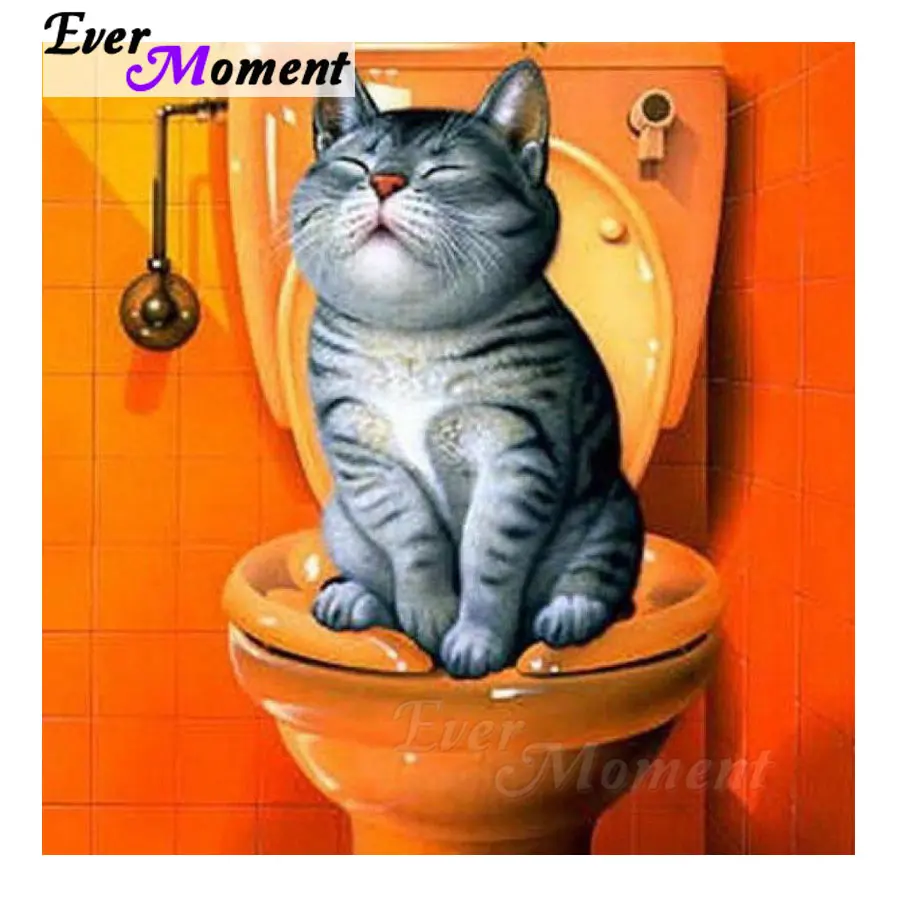 

Ever Moment Diamond Painting Cat Decor Home Picture Mosaic Rhinestone Handmade Diamond Embroidery 5D DIY Full Square S2F1021
