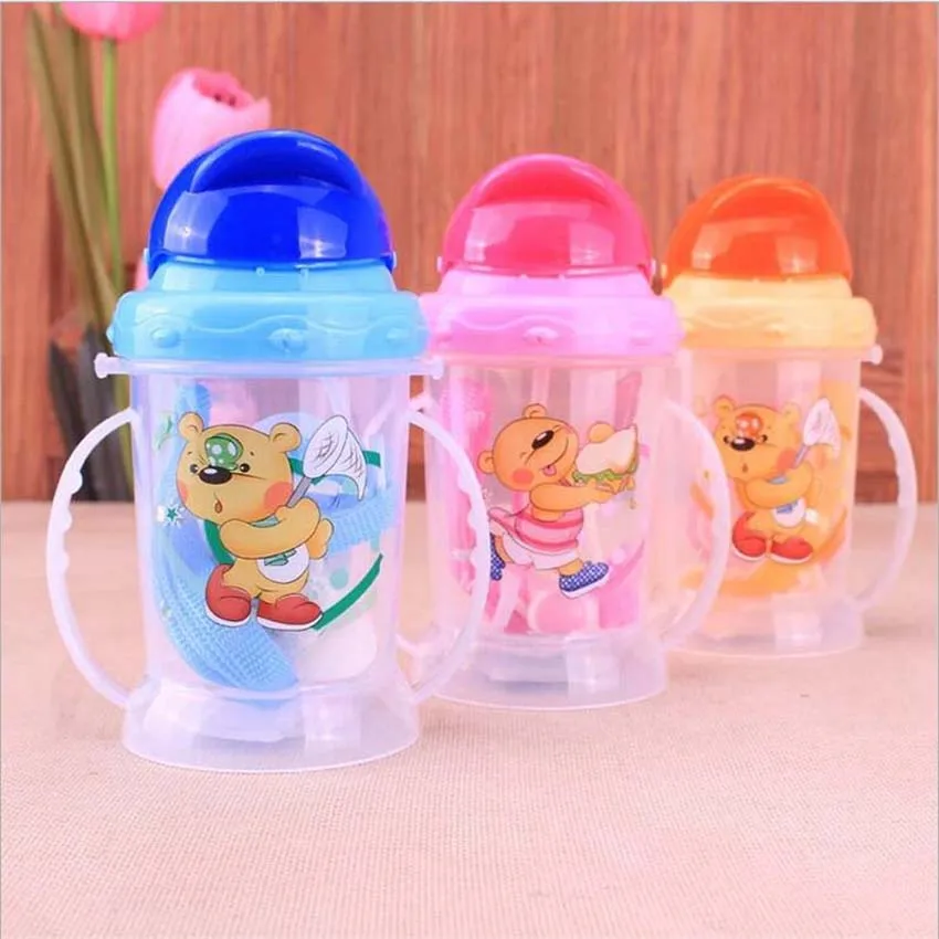 Portable Kids Drinking Cup with Straw BPA Free PP Silicone Toddler