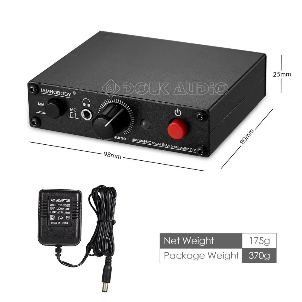 MM/MC RIAA Phono Stage Turntable Preamplifier Vinyl Pre-Amp With Headphone Amp 