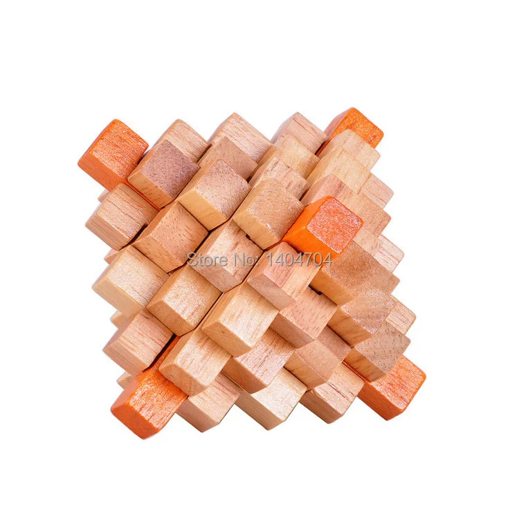 Educational Toys For Children Ming/Luban Lock Wooden Puzzle 3D Bicolor Big Pineapple Lock Educational Toys For Children Ming/Luban Lock Wooden Puzzle 3D Bicolor Big Pineapple Lock