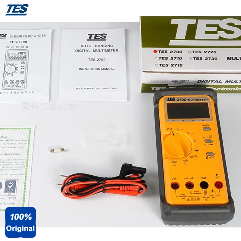 TES-2700 автоматический выбор диапазона и автоматического отключения питания LCR мультиметр