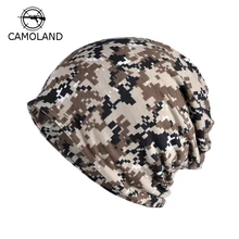 Мужская осенне-зимняя шапка, Тактическая Военная Балаклава, армейская камуфляжная шапка, тонкие хлопковые шапочки, мужская шапка унисекс, камуфляжный шарф