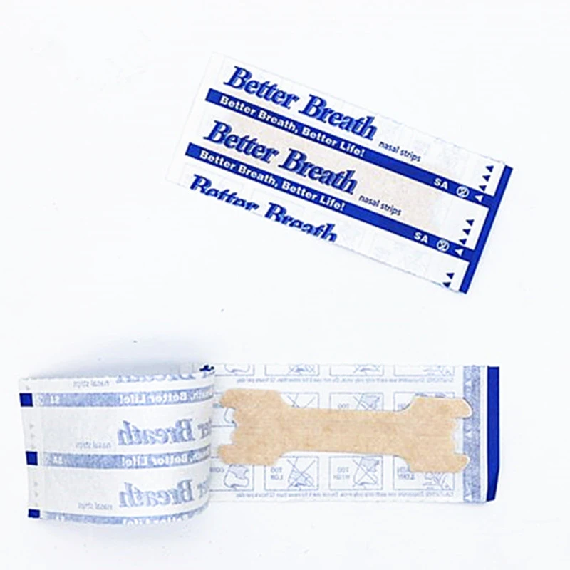 

50Pcs/lot (55x16mm) Anti Snoring Nasal Strips Sleep Better Right Aid Stop Snore Patches Better Breathe Improve Sleeping Health