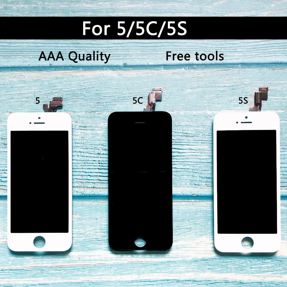 Хорошее качество Замена для iphone 5 iphone 5c iphone 5s ЖК-дисплей кодирующий преобразователь сенсорного экрана в сборе белый Бесплатные инструменты