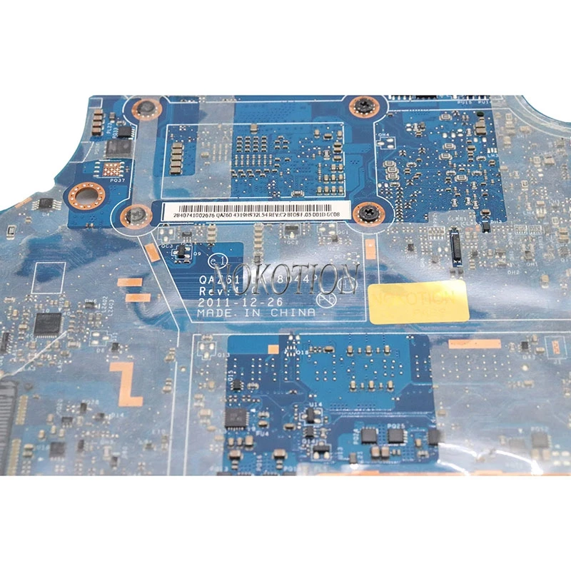 Nokotion QAZ61 LA 8044P материнская плата для Hp Folio 13 1000 672352 001 3 ''ноутбук ПК с i5 2467M CPU на