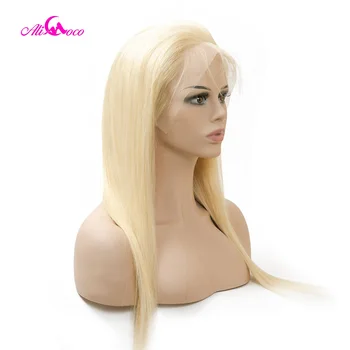 

Ali Coco #613/ 1b/613 Brazilian Straight Full Lace Human Hair Wigs 130%/150%/180% Density Remy Frontal Wigs With Baby Hair