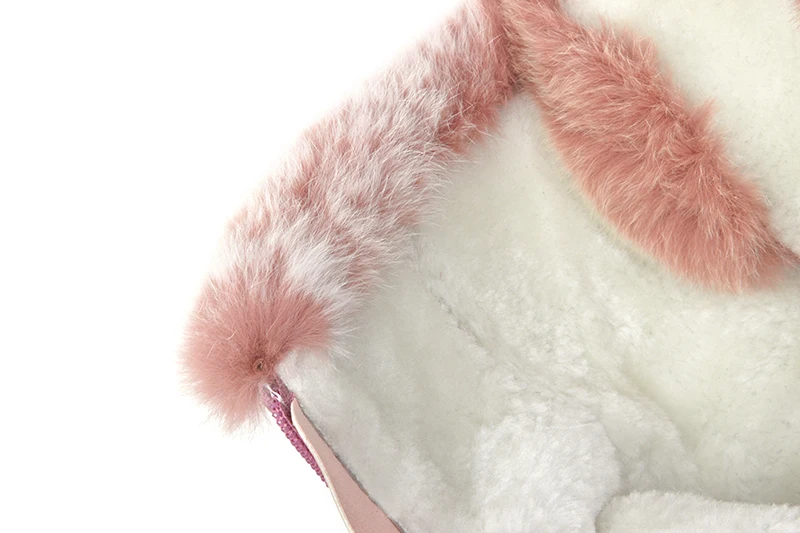 Зимние сапоги; женские зимние сапоги из натуральной кожи на кроличьем меху; зимние сапоги на молнии на плоской подошве, увеличивающие рост; цвет розовый; размеры 34-40; LM01 muyisxi