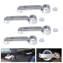 DWCX 4pcs ABS Chrome Door Handle Cover Trim For Jeep Wrangler JK Liberty Dodge Nitro 2008 2009 2010 2011 2012