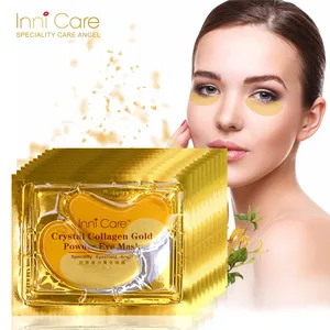40 шт./лот InniCare Природный Кристалл Коллаген Золотой порошок маска для глаз, антивозрастной уход за кожей лица Уход патчи для глаз N009 - изображение