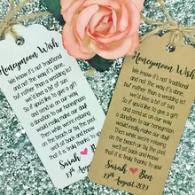 Заказное пожелание добра стихотворение Свадьба спасибо Подарочные бирки Добро пожаловать гостей сувенирные этикетки на день рождения