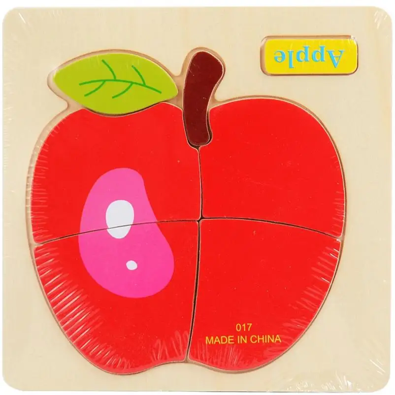 Fruta de madera 3D tridimensional rompecabezas gruesa Desarrollo Educativo Jigsaw Rompecabezas juguete brinquedos educativos precio más bajo Fruta de madera 3D tridimensional rompecabezas gruesa Desarrollo Educativo Jigsaw Rompecabezas juguete brinquedos educativos precio más bajo