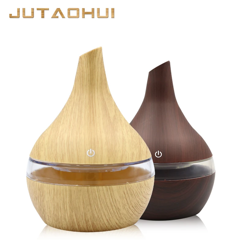 

mini usb Air Humidifier Wood Grain Aroma Diffuse Desk Humidificador decoration Essential Oil Mist Maker LED Light for Home