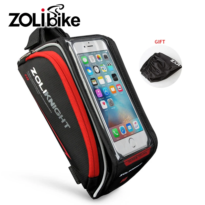 ZOLibike Bike Frame Bags Front Men Seatpost MTB Road Bicycle Rainproof Bag Reflective Tube Bag