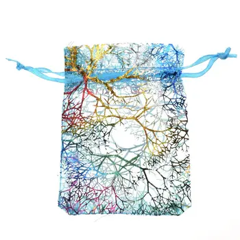 

25pcs 9x12cm Drawstring Organza Bags White & Colorful Jewelry Packaging Bags Wedding Gift Bags Jewelry Pouches Candy Gift Bag