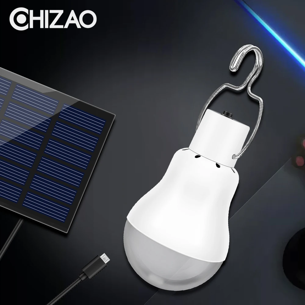 CHIZAO Солнечные Светодиодные Лампы E27 110 В 220 Крытый Солнечной энергии свет лампы на