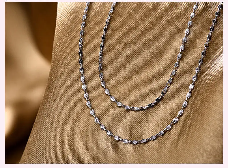 

NEW Platinum 950 Necklace Bling Star Link Chain Necklace 17inch Pt950