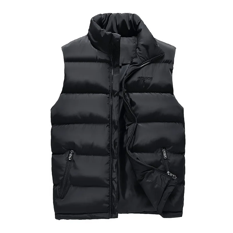 

Black Men Vest 2019 Winter Male Waistcoat Slim Fit Sleeveless Jacket Casual Vest Man Plus Size L-4XL Drop Shipping