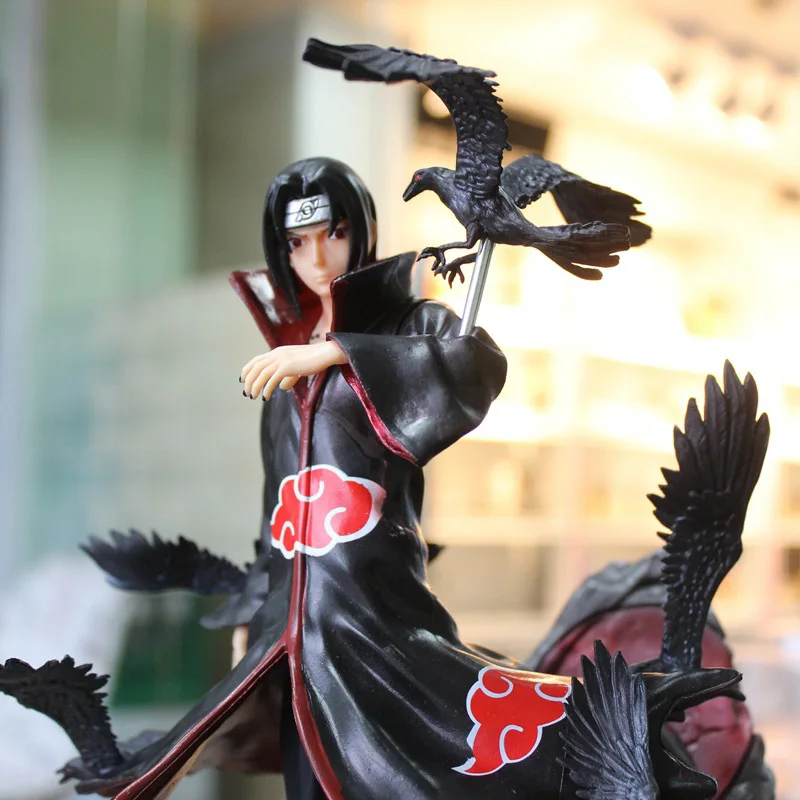 Аниме Naruto Shippuden Itachi ПВХ фигурка GK Учиха Итачи с вороной Коллекционная модель игрушки 28 см