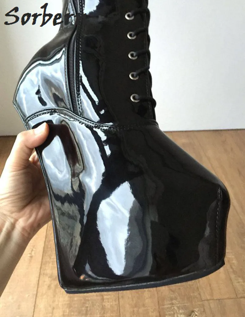 Único Tacón Plataforma Extrema Negro Color Cm De Tiempo Sorbern Eje Fetiche Alto Casco Cuña Caballo Duro Sin 85 custom PEdqTTznxw