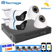 Techage 1080 P AHD Kit 2400tvl Системы ВИДЕОНАБЛЮДЕНИЯ 4ch Full HD DVR 1920*1080 2.0mp Камера SONY imx322 крытый видео Наблюдения