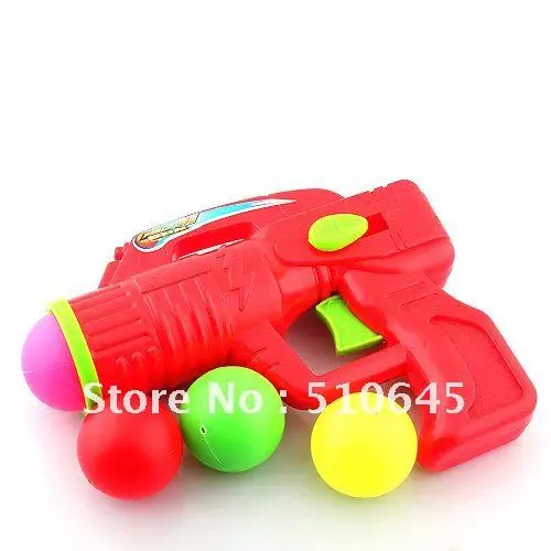 Bright Red and Green Plastic Ping Pong Ball Toy Gun 55714in Toy Guns