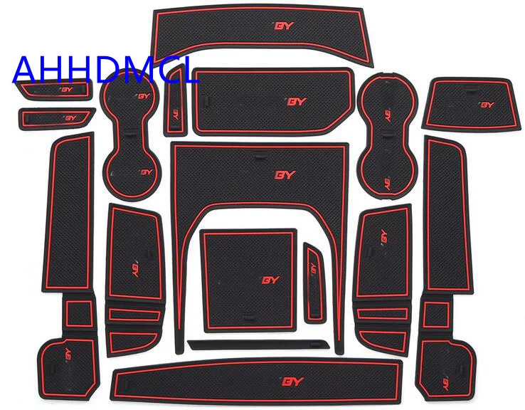 

Car Gate Slot Pad Cup Armrest Storage Pad Anti-Slip Mat For Geely SX11 Binyue