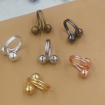 

100pcs/lot 22*19mm Copper hanging round 6-color double ring