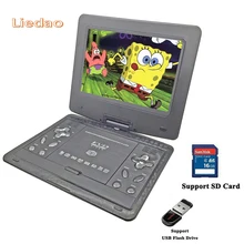 Liedao 10.1inch Portable DVD Player Rechargerable Battery Game Player Radio Portable Analogue TV AV SD / MS / MMC Card Reader